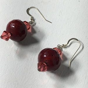 Vintage Glass Beaded Pierced Earrings
